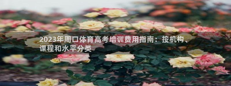 极悦官方网站入口：2023年周口体育高考培训费用指南